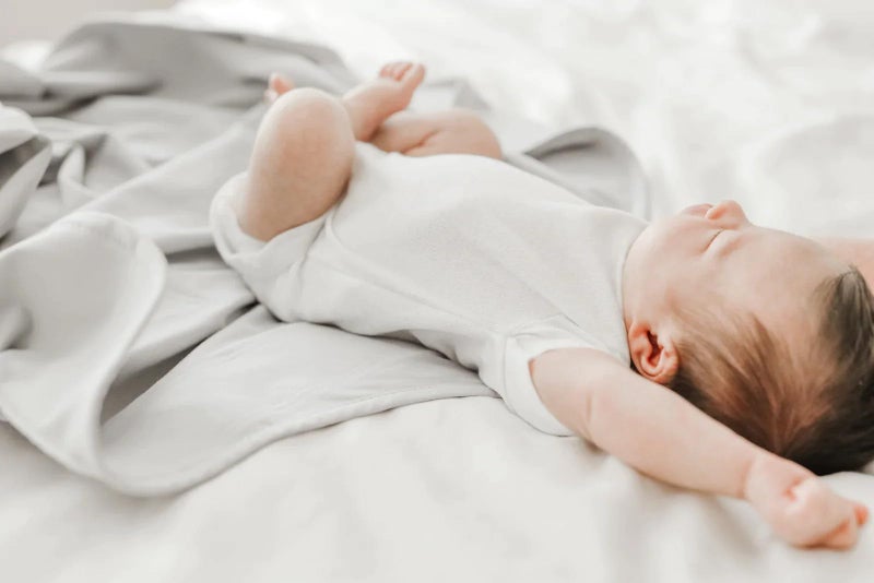 The Ollie Swaddle - Helps to Reduce The Moro (Startle) Reflex - Made from a Custom Designed Moisture-Wicking Material (Stone) - Image 4
